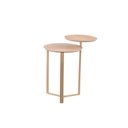 Ver imagem 4 de Mesa de Centro Dois Tampos Chanfrada Orgânica 44cm Pé Metal 28022 Artesano