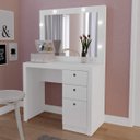 Ver imagem 2 de Penteadeira Camarim Compacta com Espelho 3 Gavetas Pe2010 