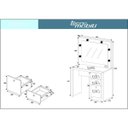 Ver imagem 3 de Penteadeira Camarim Compacta com Espelho 3 Gavetas Pe2010 