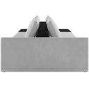 Ver imagem 6 de Sofá Ilha Modular para Sala 232cm com Puff Dublin K01 Veludo Cinza e Sintético Preto - Lyam Decor
