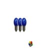 Kit 3 Lâmpadas Bolinha LED Azul 1 W Bocal E27 - 2