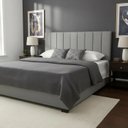 Ver imagem 3 de Cabeceira Estofada Queen Vertically 160X60cm na Cor Cinza - Produto em MDF de Alta Qualidade