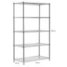 Estante aço cromado 90 x 45 x 180 cm - 10