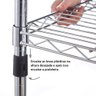 Estante aço cromado 90 x 45 x 180 cm - 7