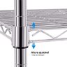 Estante aço cromado 90 x 45 x 180 cm - 6