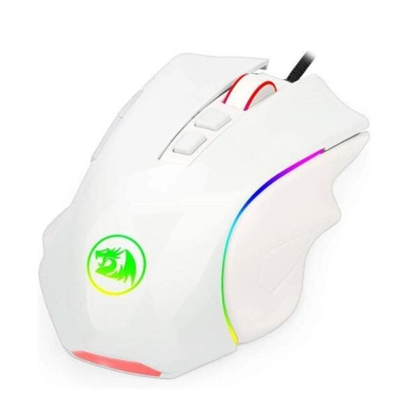 Mouse Gamer Redragon Griffin 7.200DPI RGB Branco - M607W - 4