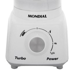 Liquidificador Mondial Turbo Power com 3 Velocidades 500W Branco - L-99Wb - 127V - 5