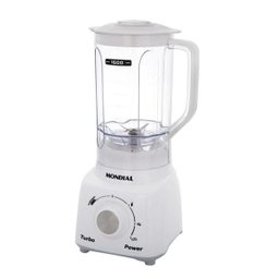 Liquidificador Mondial Turbo Power com 3 Velocidades 500W Branco - L-99Wb - 127V - 3