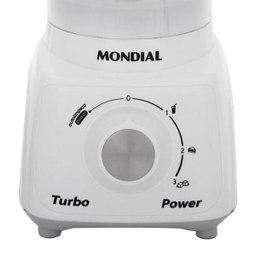 Liquidificador Mondial Turbo Power com 3 Velocidades 500W Branco - L-99Wb - 127V - 15