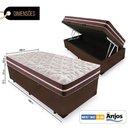 Ver imagem 2 de Cama Box com Baú Solteiro + Colchão de Molas - Anjos - Classic Superlastic 88cm - Marrom