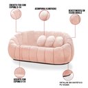 Ver imagem 3 de Sofá 2 Lugares com Puff e Poltrona Orgânica Fixa Cloud Bouclê E03 - D’Rossi