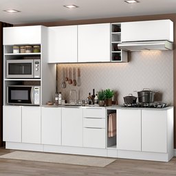 Armário de Cozinha Completa 290cm Branco Stella Madesa 01 - 2