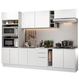 Armário de Cozinha Completa 290cm Branco Stella Madesa 01 - 3