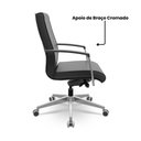 Ver imagem 4 de Cadeira Diretor Suprema Estofada em Vinil NR17 Ergonômica Plaxmetal Cor:Preto