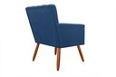 Ver imagem 2 de Poltrona Decorativa Cecília Suede Azul Marinho Pés Madeira Mz Decor