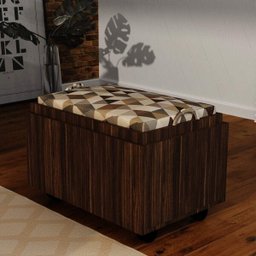 Puff Baú com Rodízios Pu2053 Tecno Mobili - 1 Puff Baú com Rodízios Pu2053 Tecno Mobili - 1