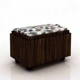 Puff Baú com Rodízios Pu2053 Tecno Mobili - 2 Puff Baú com Rodízios Pu2053 Tecno Mobili - 2