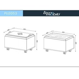 Puff Baú com Rodízios Pu2053 Tecno Mobili - 3 Puff Baú com Rodízios Pu2053 Tecno Mobili - 3