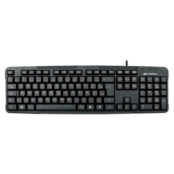 Teclado C3Tech Usb Abnt2 KB-12BK - Preto