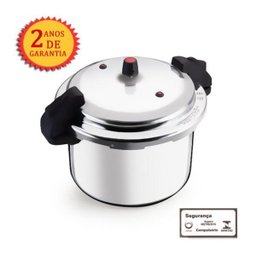 Panela de Pressão Nacional Alumínio Fechamento Externo Polida 12l - 2 Panela de Pressão Nacional Alumínio Fechamento Externo Polida 12l - 2