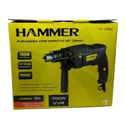 Furadeira com Impacto Hammer 700w Fi-7000 Preto - 220v - 2