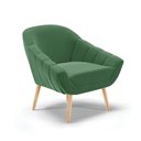 Ver imagem 4 de Kit 01 Namoradeira 02 Lugares e 02 Poltronas Giovana Veludo Pés Palito Natural - D’Rossi - Verde