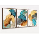 Ver imagem 2 de Quadros Triplos Sala Quarto Flores Coloridas