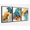 Ver imagem 3 de Quadros Triplos Sala Quarto Flores Coloridas