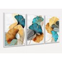 Ver imagem 1 de Quadros Triplos Sala Quarto Flores Coloridas