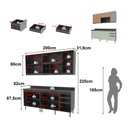Ver imagem 5 de Cozinha Compacta Freijó L200cm 8 Portas 3 Gavetas Cz1200 Cor: Verde Mar/freijó