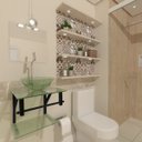 Ver imagem 1 de GABINETE DE VIDRO 40CM AP COM CUBA REDONDA - INCOLOR EK