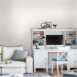 Papel De Parede Adesivo Lavável Ondas Brancas 18m - 2