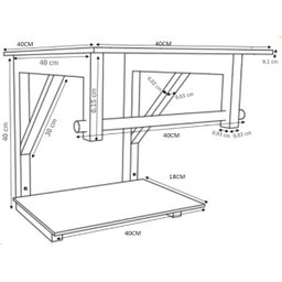 GABINETE DE VIDRO 40CM AP COM CUBA REDONDA - BRANCO EK - 4
