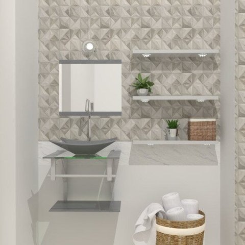 COMBO 2 EM 1 GABINETE DE VIDRO BIELORRÚSSIA 45CM AC + TORNEIRA ALGARVE PRATA EK