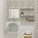 Ver imagem 1 de COMBO 2 EM 1 GABINETE DE VIDRO BIELORRÚSSIA 45CM AC + TORNEIRA ALGARVE BRANCO EK