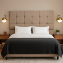 Ver imagem 2 de Cabeceira Casal 140 Cm Estofada Mali em Suede com Frame:bege Escuro