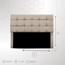 Ver imagem 3 de Cabeceira Casal 140 Cm Estofada Mali em Suede com Frame:bege Escuro