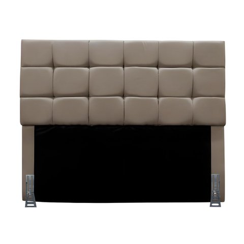 Cabeceira Casal 140 Cm Estofada Mali em Suede com Frame:bege Escuro