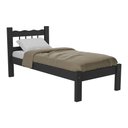 Ver imagem 1 de Cama Solteiro Madeira Maciça para Colchão 78/88 x 188cm Madri Multimóveis CR4141 Preta