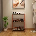 Ver imagem 1 de Sapateira para Hall de Entrada ou Quarto com Sapatas Plásticas Nos Pés - Nature com Branco