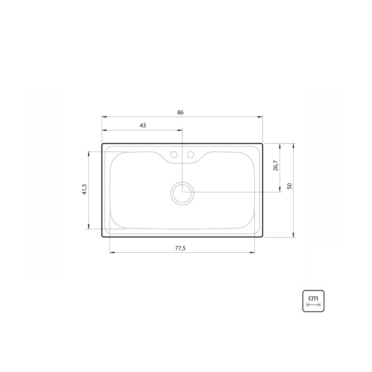 Cuba de Sobrepor Tramontina Morgana Maxi 86x50 Cm em Aço Inox Acetinado com Válvula 94900476 - 4