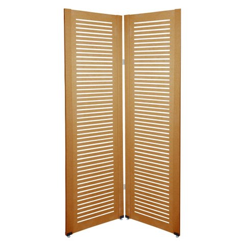 Biombo Ripado 2 Folhas c/ 04 Pezinhos