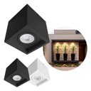 Ver imagem 1 de Plafon Spot Sobrepor Recuado Box Quadrado Preto + Led Par20 7w Br. Frio St3244