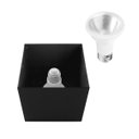 Ver imagem 4 de Plafon Spot Sobrepor Recuado Box Quadrado Preto + Led Par20 7w Br. Frio St3244