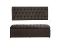 Ver imagem 1 de Cabeceira e Calçadeira Imperatriz 138 cm Suede Marrom Escuro