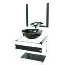 Ver imagem 1 de GABINETE DE VIDRO 45CM IT INOX COM CUBA REDONDA - PRETO EK