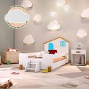 Ver imagem 1 de Cama Infantil Belissima Azul Branco e Amêndoa Branco