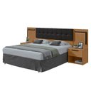 Ver imagem 3 de Cabeceira Box Casal 160 Calitan Amêndoa Clean com Led - Lopas