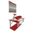 Ver imagem 4 de GABINETE DE VIDRO IRLANDA 70CM IQ INOX VERMELHO FERRARI EK