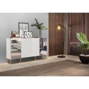 Ver mais imagens de Aparador Buffet Retrô com Espelho Multimóveis Vegas FG3562 Branco/Natural
